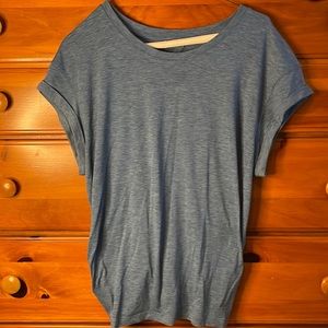 Lululemon blue tie-back tee